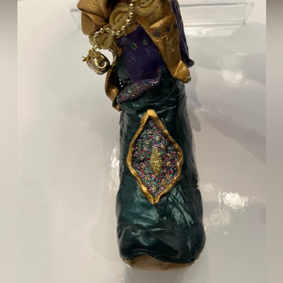 Jacqueline Kent Collection Christmas Royal Stocking Ornament Jester Slipper 2004 - Picture 5 of 16